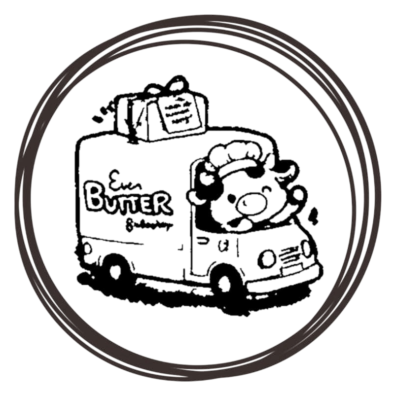 Marcel the cow driving the Even Butter delivery van